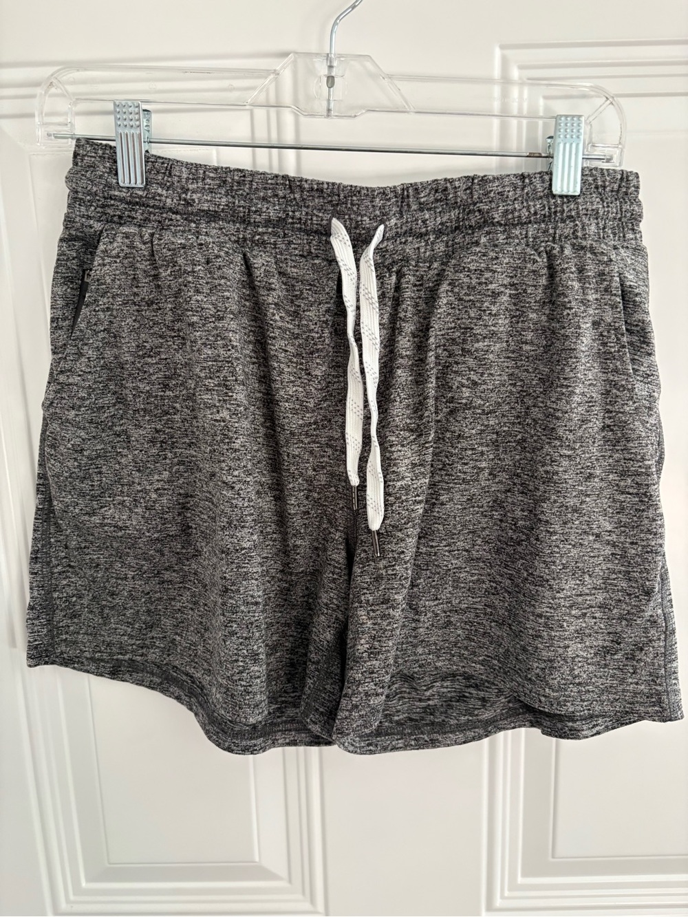 Pacific Trail Women's Charcoal Heather Athletic Shorts with White Drawstring